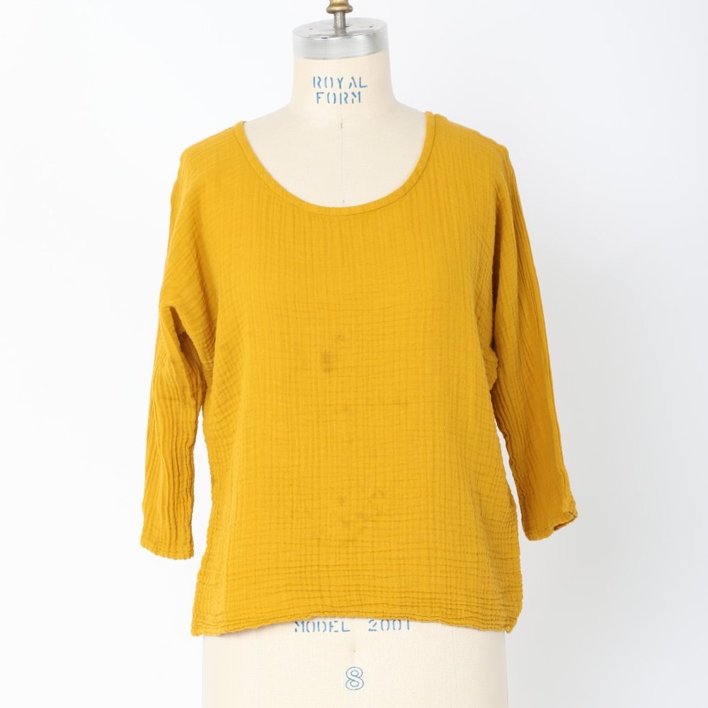 Third Wave Top in Mustard
